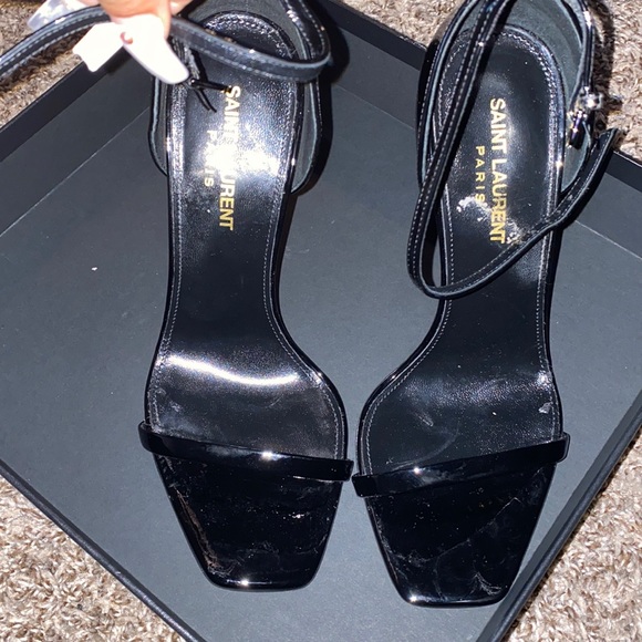 Saint Laurent
Opyum YSL Logo-Heel Sandals with Golden Hardware - Picture 2 of 4